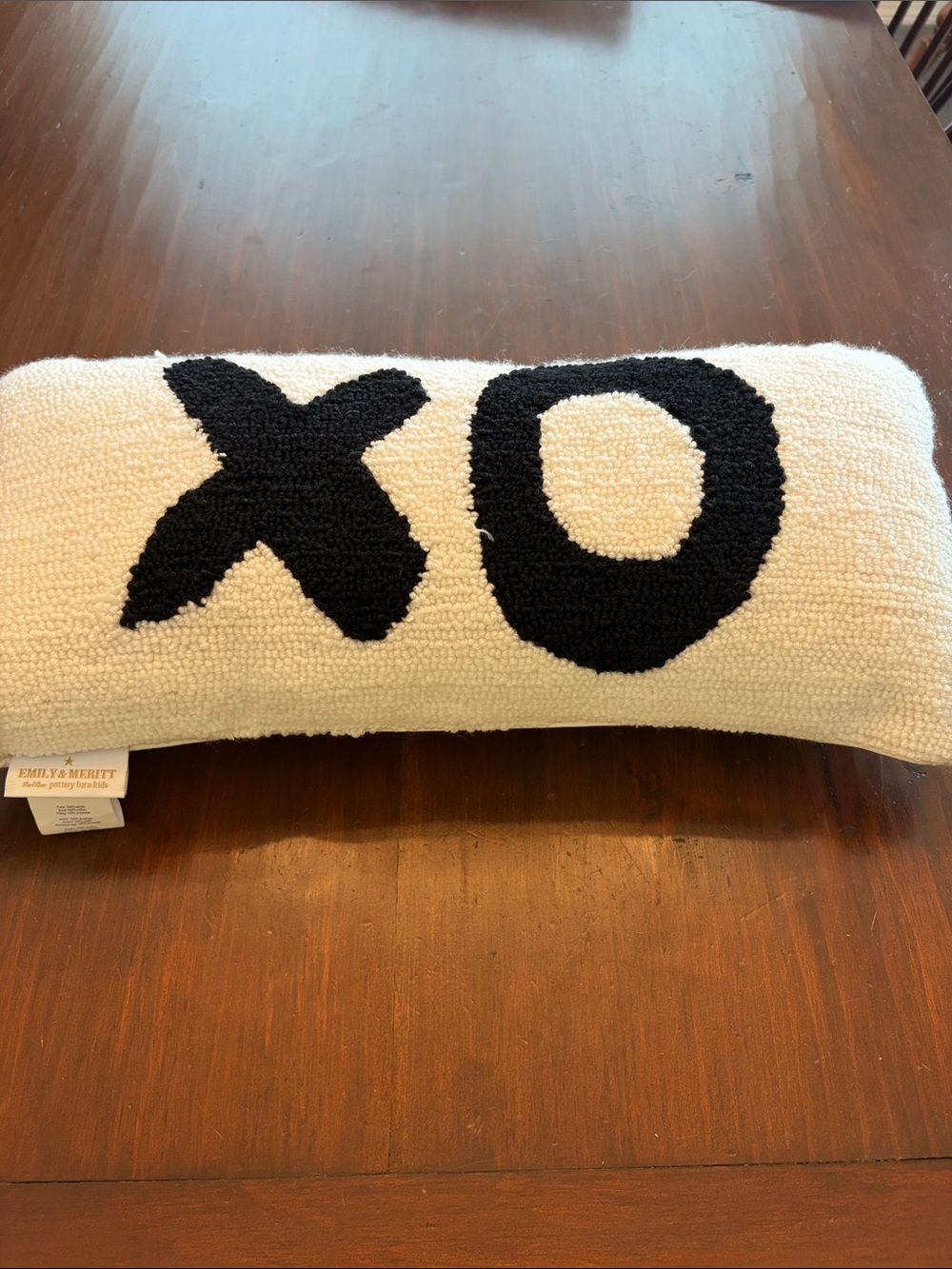 Emily & Meritt pottery barn kids White 'XO' Hooked Accent Pillow
